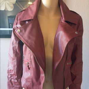 Faux leather jacket